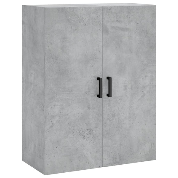 Kaappi betoninharmaa 69,5x34x180 cm tekninen puu (90)