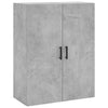 Kaappi betoninharmaa 69,5x34x180 cm tekninen puu (88)