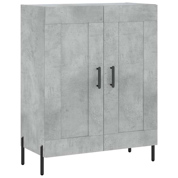 Kaappi betoninharmaa 69,5x34x180 cm tekninen puu (88)