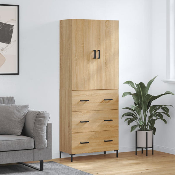 Kaappi Sonoma tammi 69,5x34x180 cm tekninen puu (65)