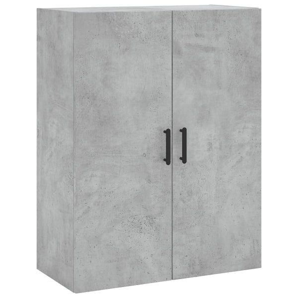 Kaappi betoninharmaa 69,5x34x180 cm tekninen puu (81)