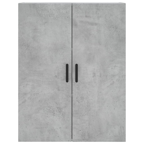 Kaappi betoninharmaa 69,5x34x180 cm tekninen puu (81)