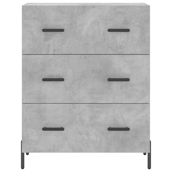Kaappi betoninharmaa 69,5x34x180 cm tekninen puu (81)