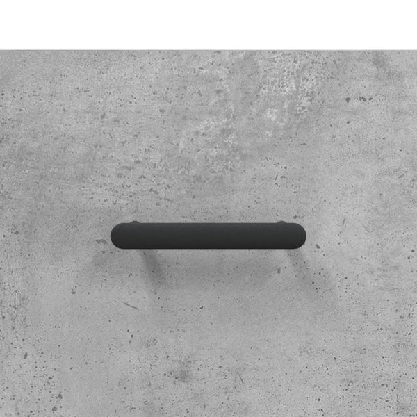 Kaappi betoninharmaa 69,5x34x180 cm tekninen puu (81)