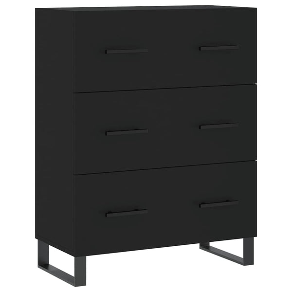 Kaappi musta 69,5x34x180 cm tekninen puu