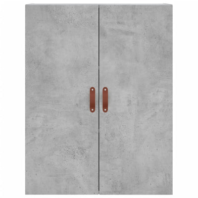 Kaappi betoninharmaa 69,5x34x180 cm tekninen puu