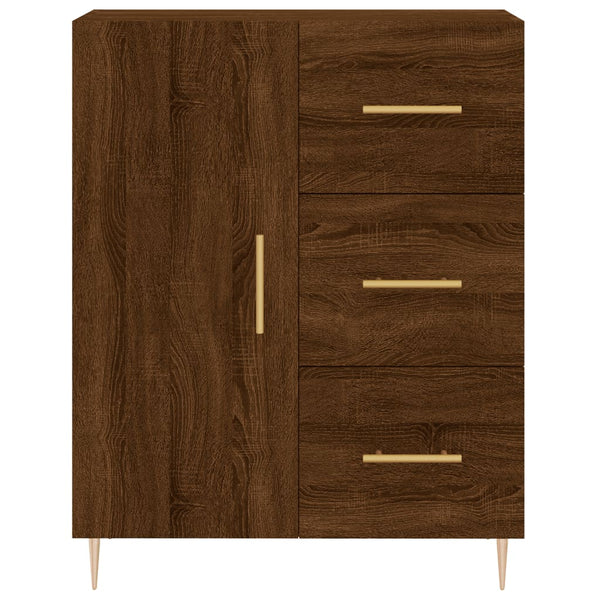 Kaappi ruskea tammi 69,5x34x180 cm tekninen puu