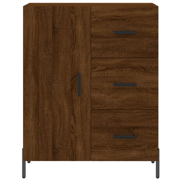 Kaappi ruskea tammi 69,5x34x180 cm tekninen puu