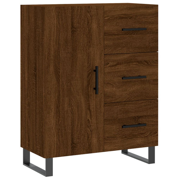 Kaappi ruskea tammi 69,5x34x180 cm tekninen puu