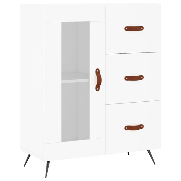 Kaappi valkoinen 69,5x34x180 cm tekninen puu