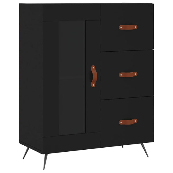 Kaappi musta 69,5x34x180 cm tekninen puu