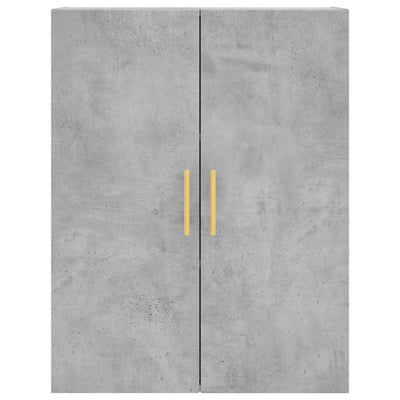Kaappi betoninharmaa 69,5x34x180 cm tekninen puu