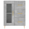 Kaappi betoninharmaa 69,5x34x180 cm tekninen puu