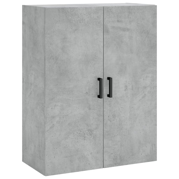 Kaappi betoninharmaa 69,5x34x180 cm tekninen puu (70)