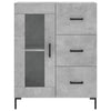 Kaappi betoninharmaa 69,5x34x180 cm tekninen puu (70)