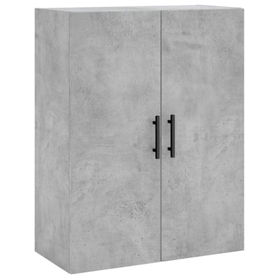 Kaappi betoninharmaa 69,5x34x180 cm tekninen puu