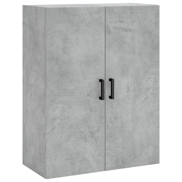 Kaappi betoninharmaa 69,5x34x180 cm tekninen puu (67)