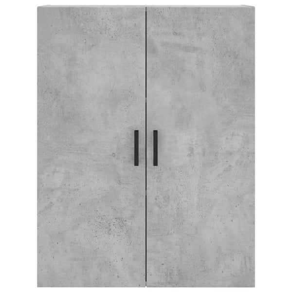 Kaappi betoninharmaa 69,5x34x180 cm tekninen puu (67)
