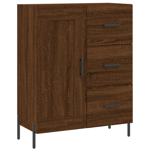 Kaappi ruskea tammi 69,5x34x180 cm tekninen puu