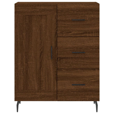 Kaappi ruskea tammi 69,5x34x180 cm tekninen puu