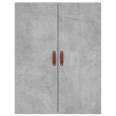 Kaappi betoninharmaa 69,5x34x180 cm tekninen puu