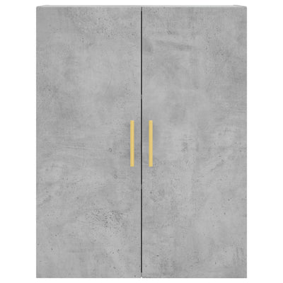 Kaappi betoninharmaa 69,5x34x180 cm tekninen puu