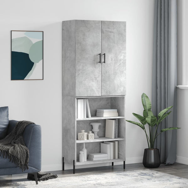 Harmaa kaappi 69,5x34x180 cm