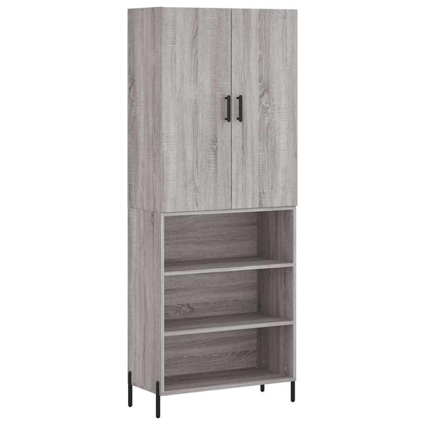 Kaappi harmaa Sonoma 69,5x34x180 cm tekninen puu