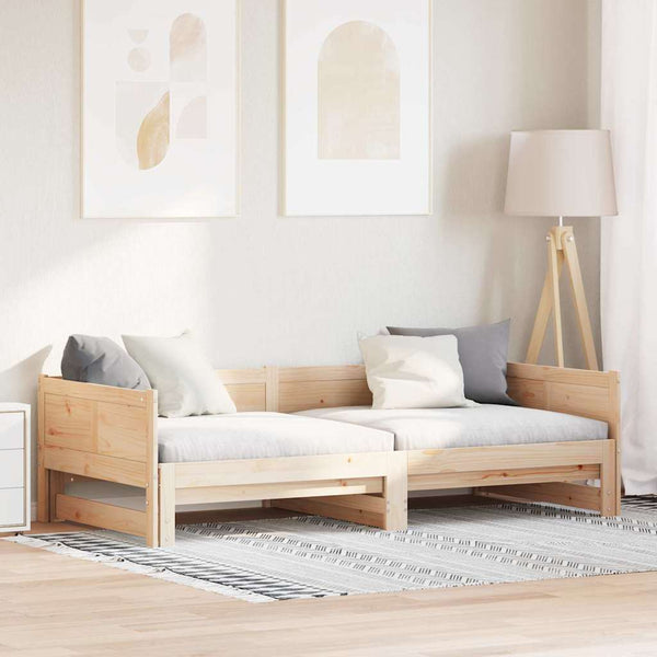 Vedettävä päiväsänky Ruskea 203,5 x 184 x 56,5 cm