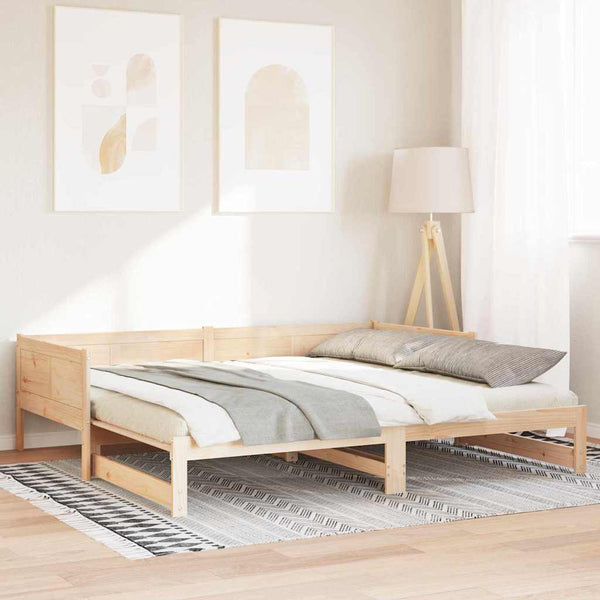 Vedettävä päiväsänky Ruskea 203,5 x 184 x 56,5 cm