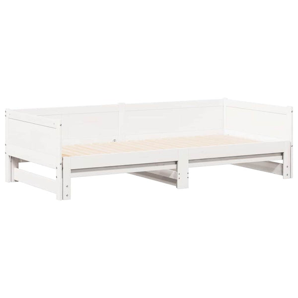 Vedettävä päiväsänky Valkoinen 203,5 x 184 x 56,5 cm