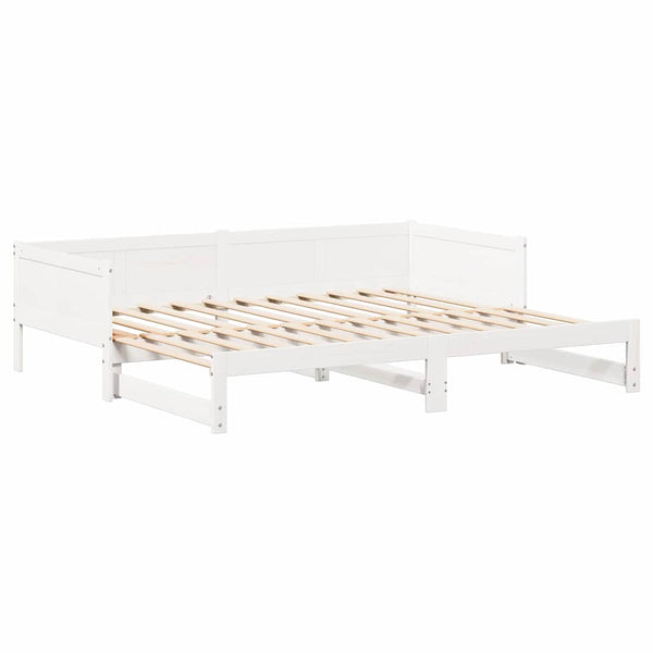 Vedettävä päiväsänky Valkoinen 203,5 x 184 x 56,5 cm
