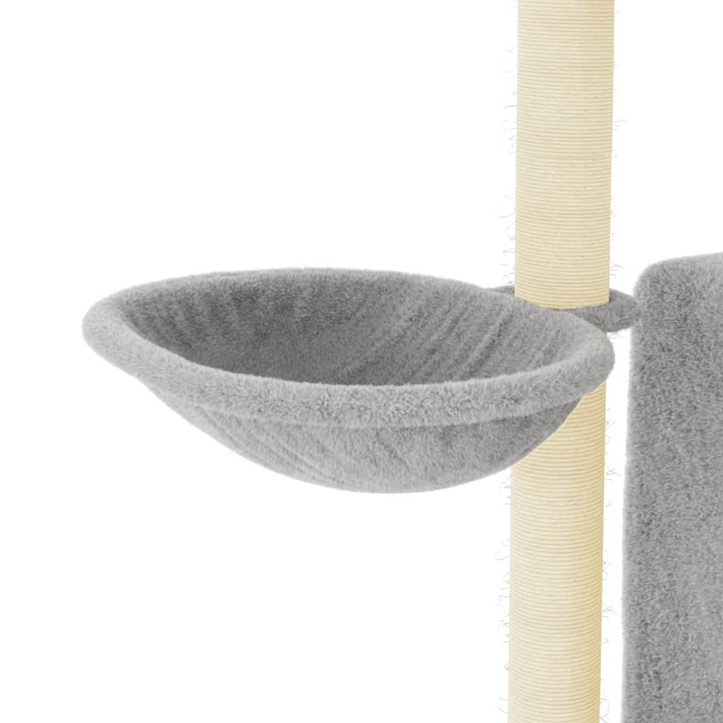 Harmaa kissan kiipeilypuu sisal- raapimispylväillä Cortina 96,5cm