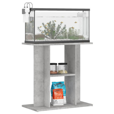 Akvaarioteline betoninharmaa 60x30x60 cm tekninen puu
