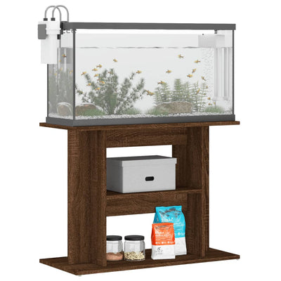 Akvaarioteline ruskea tammi 80x35x60 cm tekninen puu