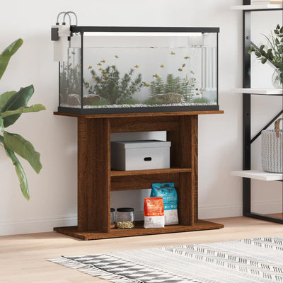 Akvaarioteline ruskea tammi 80x35x60 cm tekninen puu