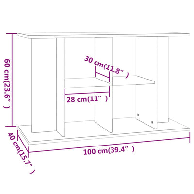 Akvaarioteline ruskea tammi 100x40x60 cm tekninen puu