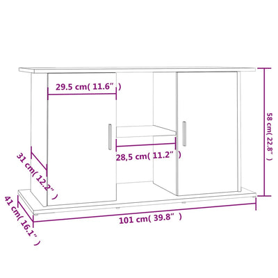 Akvaarioteline musta 101x41x58 cm tekninen puu