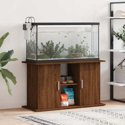 Akvaarioteline ruskea tammi 101x41x58 cm tekninen puu