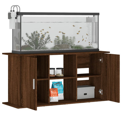 Akvaarioteline ruskea tammi 121x41x58 cm tekninen puu