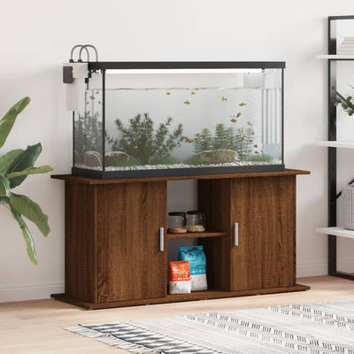 Akvaarioteline ruskea tammi 121x41x58 cm tekninen puu