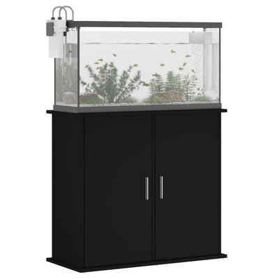 Akvaarioteline musta 81x36x73 cm tekninen puu