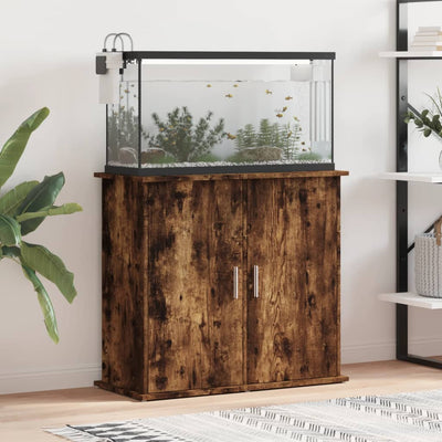 Akvaarioteline savutammi 81x36x73 cm tekninen puu