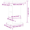 Akvaarioteline musta 60,5x36x72,5 cm tekninen puu