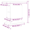 Akvaarioteline musta 75x36x72,5 cm tekninen puu