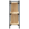 Kirjahylly 3 kerrosta Sonoma-tammi 76x32x88 cm tekninen puu