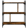 Kirjahylly 3 kerrosta savutammi 76x32x88 cm tekninen puu
