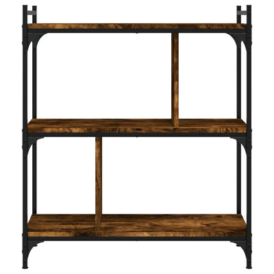 Kirjahylly 3 kerrosta savutammi 76x32x88 cm tekninen puu