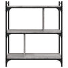 Kirjahylly 3 kerrosta harmaa Sonoma 76x32x88 cm tekninen puu