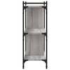 Kirjahylly 3 kerrosta harmaa Sonoma 76x32x88 cm tekninen puu